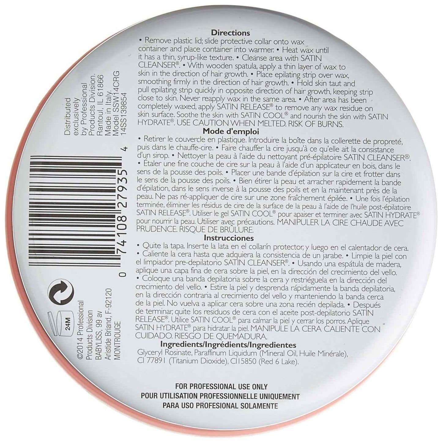 Satin Smooth Deluxe Cream Pot Wax, 14 Ounce