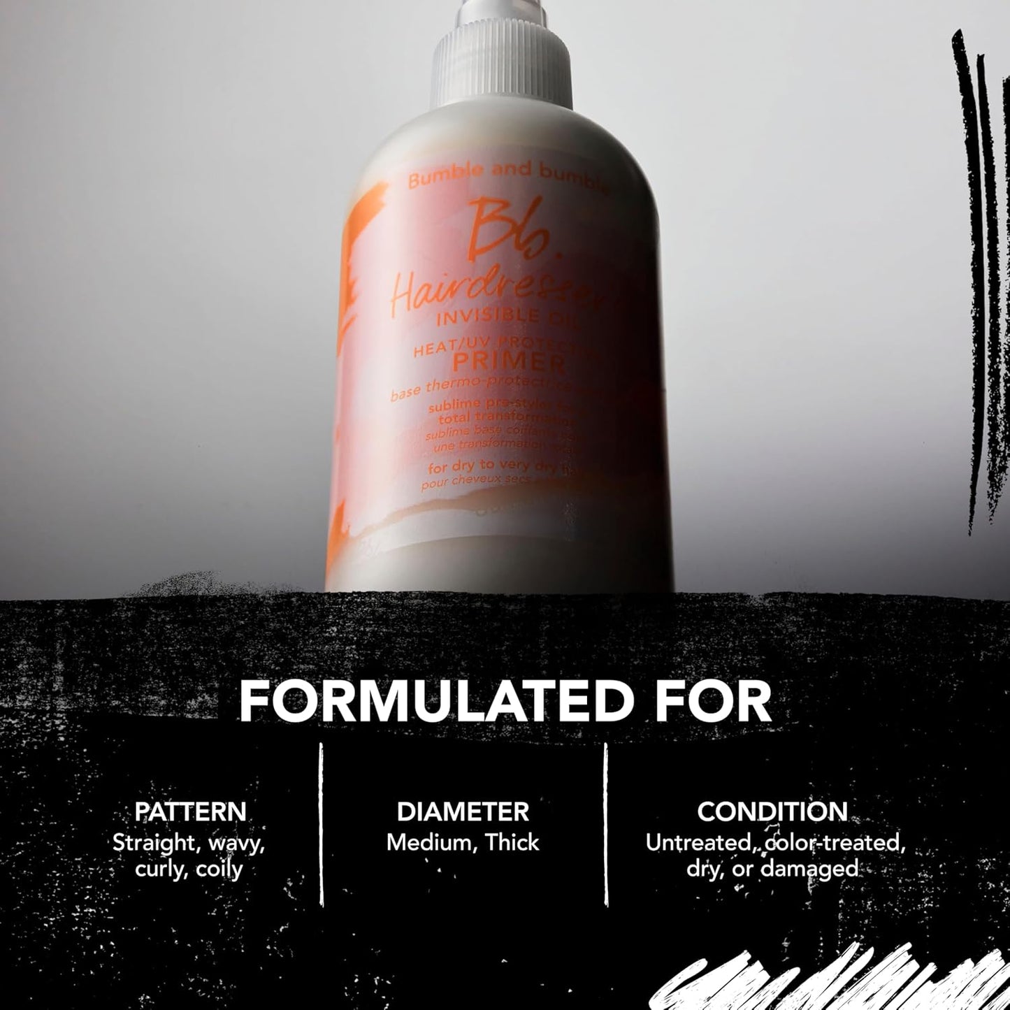 Bumble and bumble. Hairdresser's Invisible Oil Leave-In Conditioner - Heat & UV Protection | Hydrating, Anti-Frizz for All Hair Types | Argan & Coconut Oil Infused