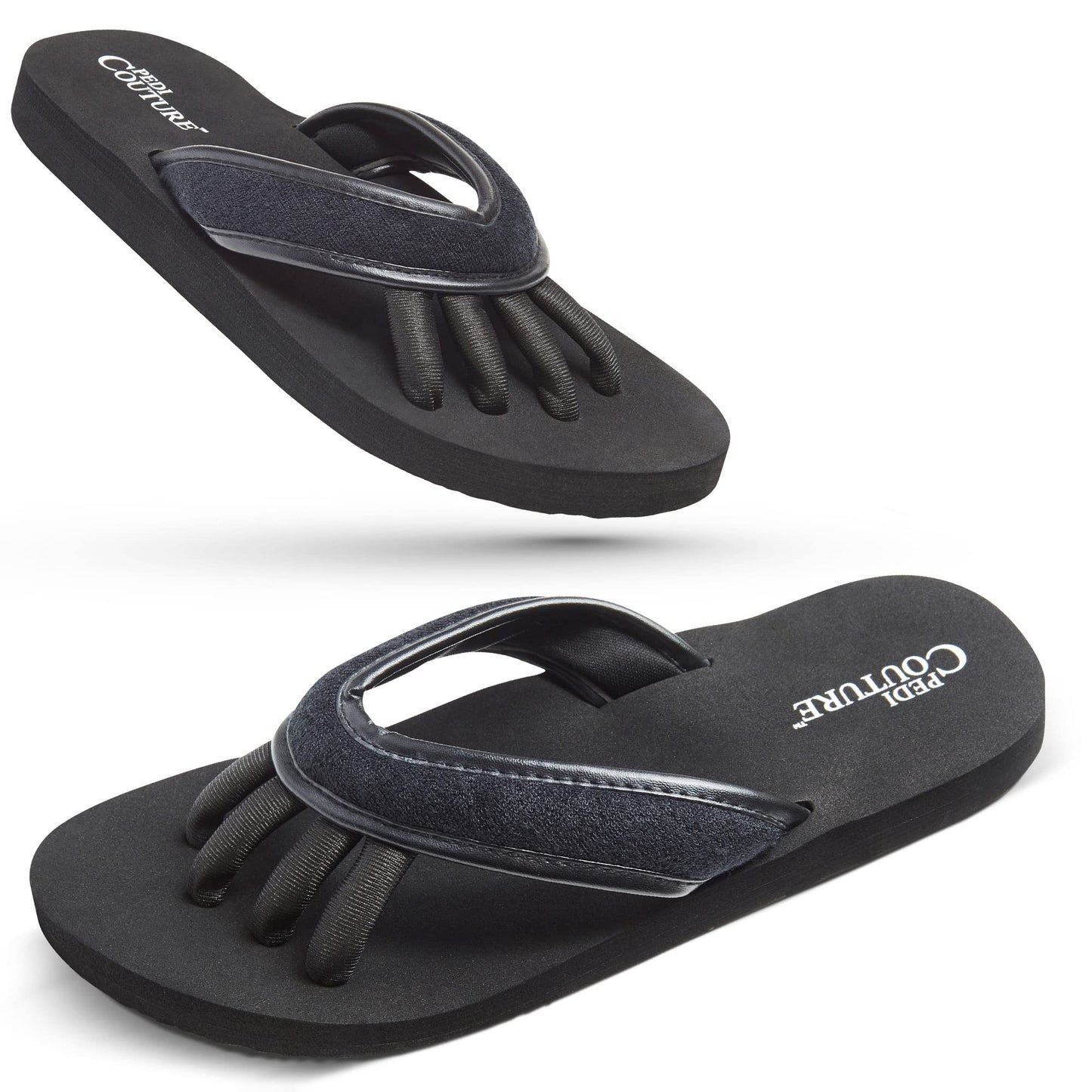 Pedi Couture Pedicure Sandals for Women with Built-In Toe Separators