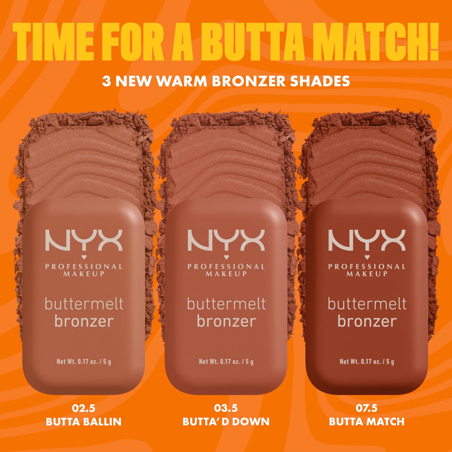 NYX PROFESSIONAL MAKEUP Matte Buttermelt Bronzer, Longwear Face Makeup with Up to 12 Hours of Wear, Vegan Formula - All Butta'D Up (Light Medium Neutral)