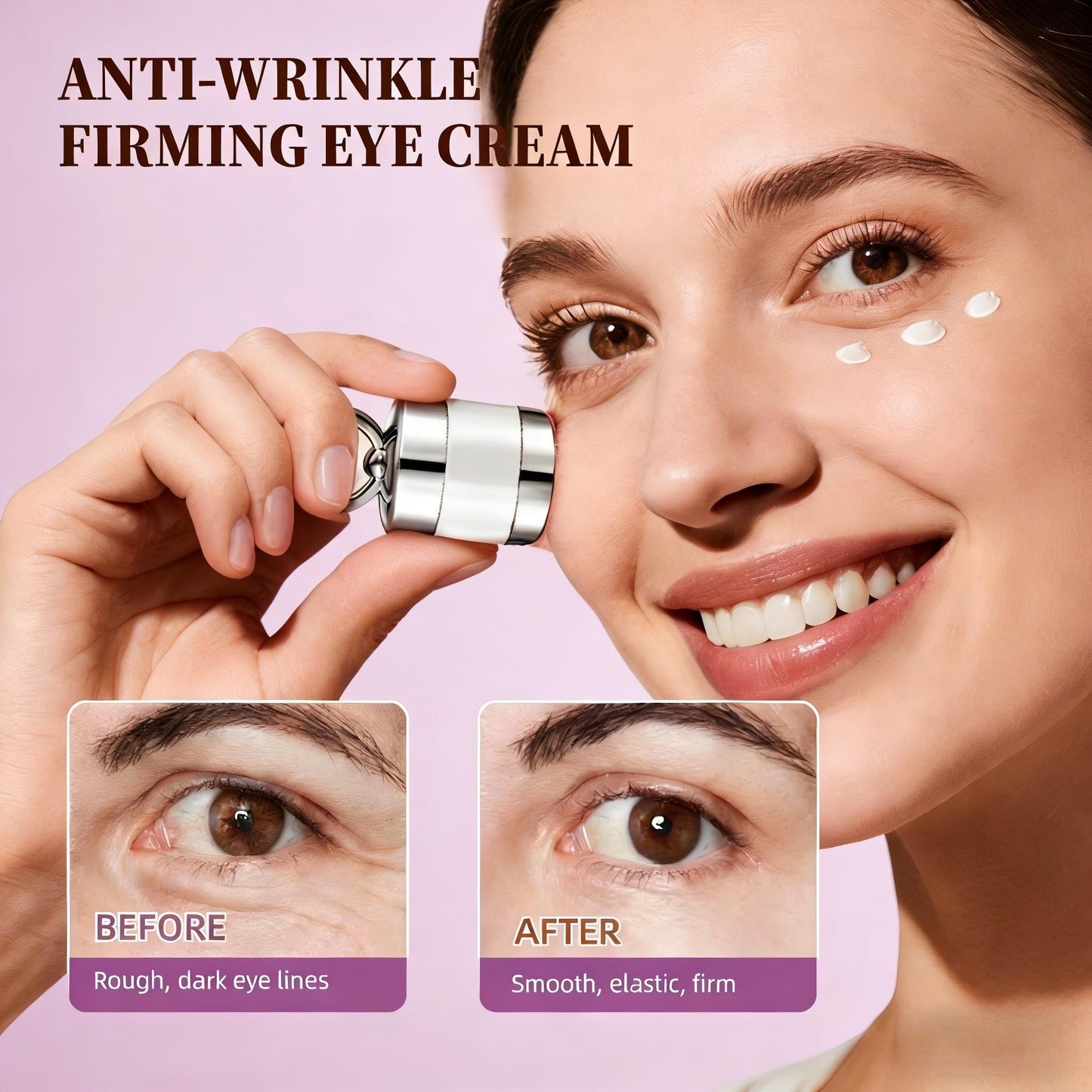YCQQPRO AH-8 Firming Neck-Eye Cream Bundle, Tightening & Revitalizing Set, Electric Massage Eye Cream with Red Light, Firm Smooth of Eye Fine Lines, Anti-Wrinkle Deep Moisturizing Skincare
