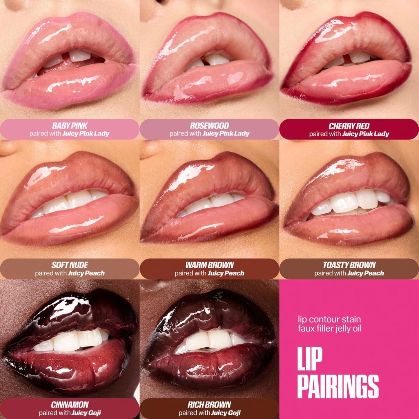 Huda Lip Contour Stain Lip Tint - Rosewood (.03 Fl Oz)