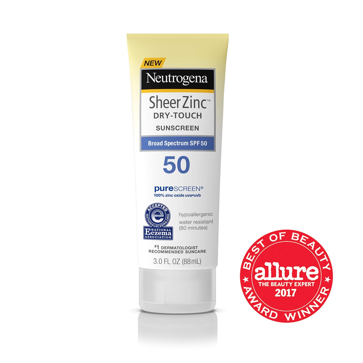Neutrogena Mineral Sunscreen Sheer Zinc Oxide Dry-Touch Lotion, Broad Spectrum Sunblock SPF 50, Water Resistant Sunscreen For Sensitive Skin, 3 fl. oz, 3 Pack