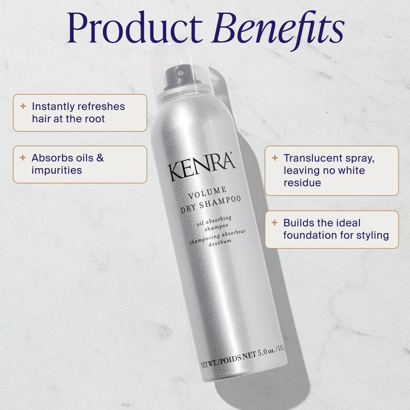 Kenra Volume Dry Shampoo | Oil Absorbing Shampoo | Translucent, Volume-Enhancing Spray | Instantly Refreshes Hair At The Root | Absorbs Oils & Impurities | All Hair Types