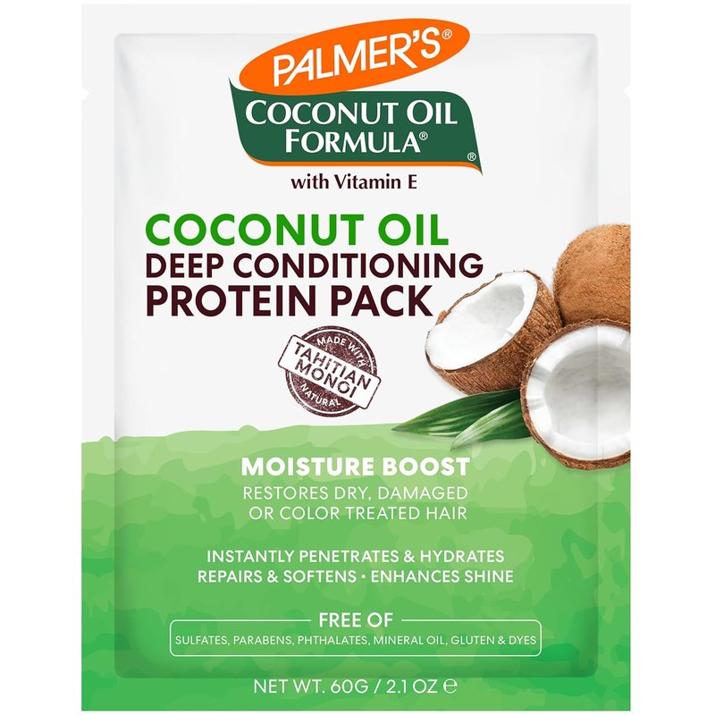 Palmer's Coconut Oil Hair Treatment - Moisture Boost Protein Pack for Dry, Damaged Hair | 2.1 Oz (12 Pack)