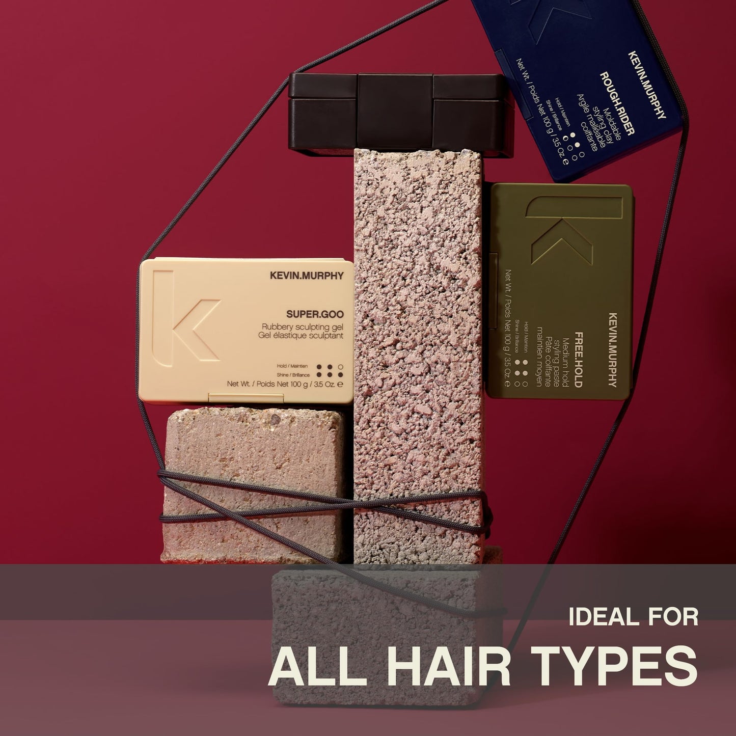 KEVIN.MURPHY SUPER.GOO - Sculpting Rubbery Gel - For All Hair Types - Curl Enhancer - Natural Finish & Firm Hold Hair Gel - Water Soluble - Paraben Free - 100 g / 3.5oz