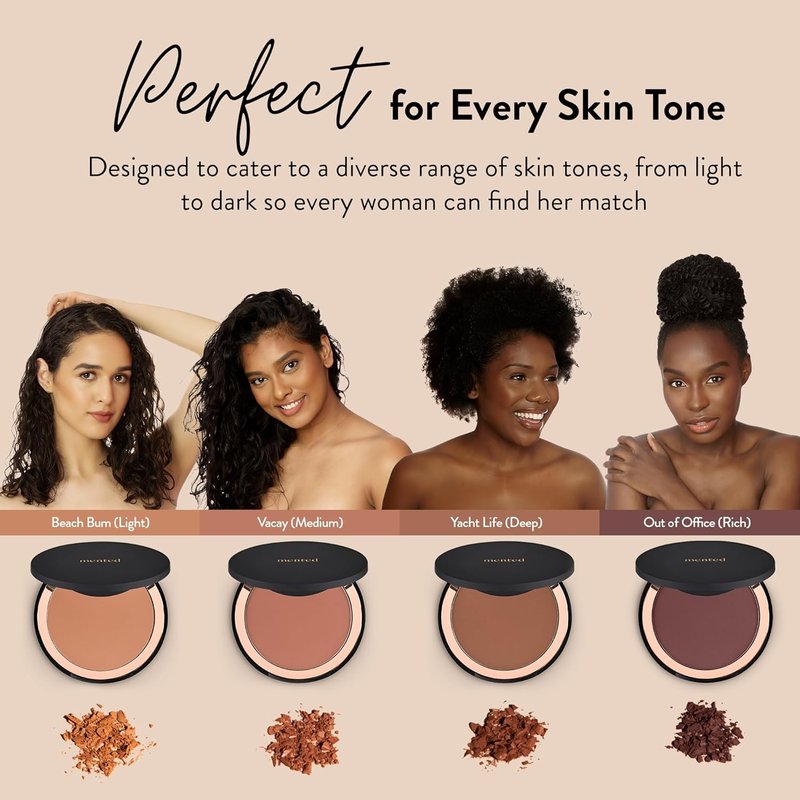 Mented Cosmetics Shimmer Bronzer & Highlighter Palette | Vegan, Cruelty-Free, 0.35oz - Yacht Life