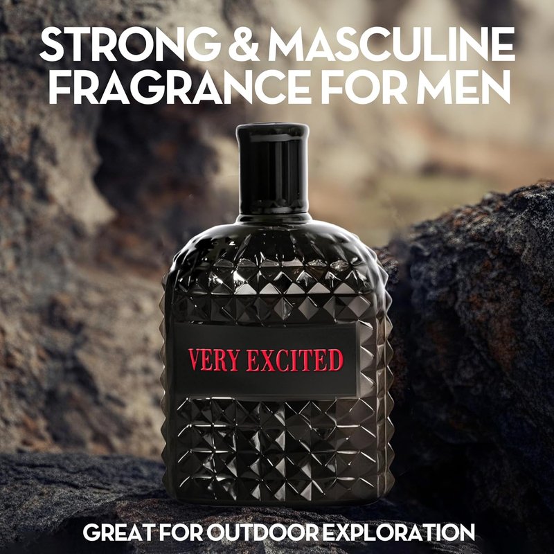 Men's Cologne Gift Set - Vanilla Bourbon, Leather & Amber | 3.4 Fl Oz Each - Luxury Eau de Toilette
