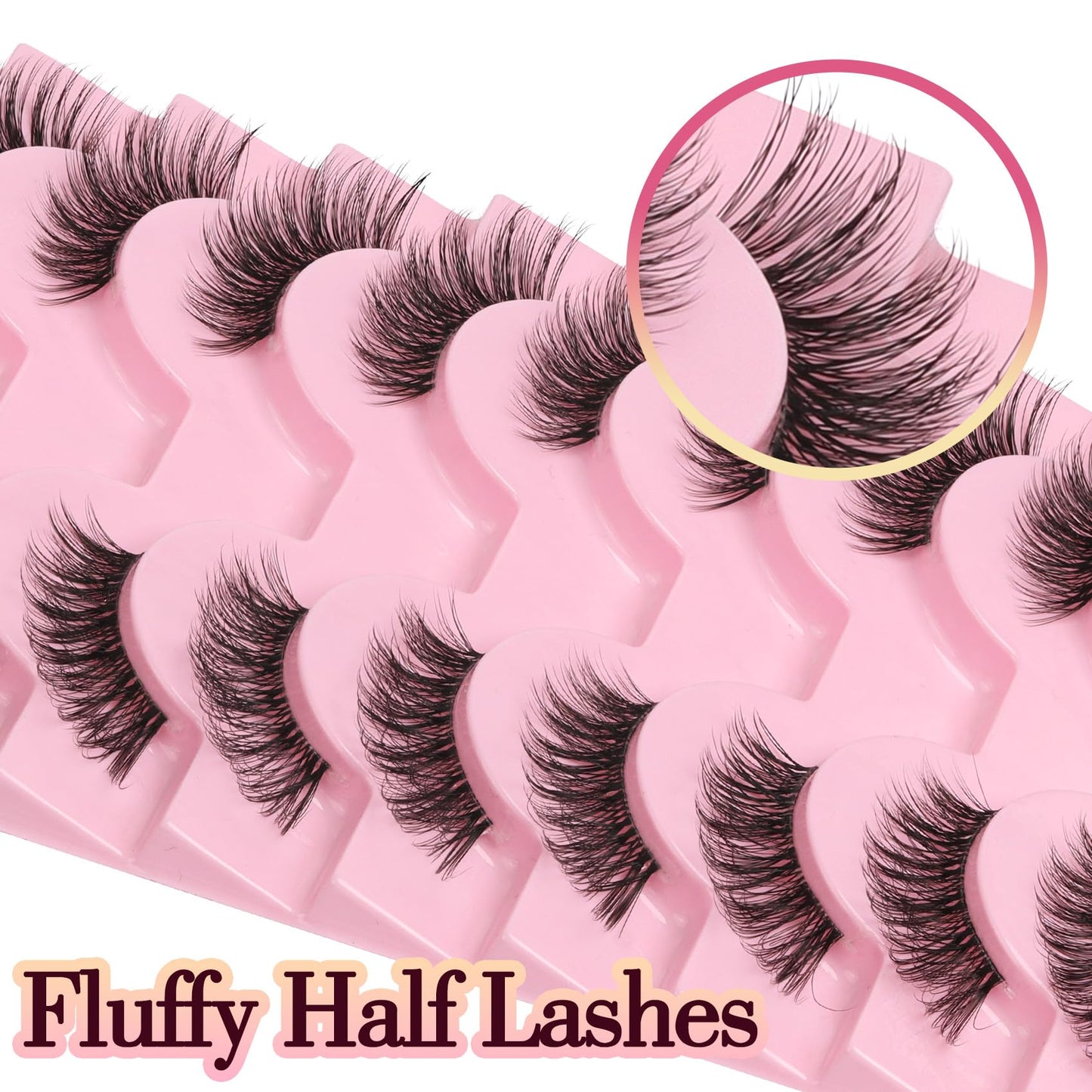 Ahrikiss Half Lashes Natural Look Wispy Cat Eye Lashes (TB02)