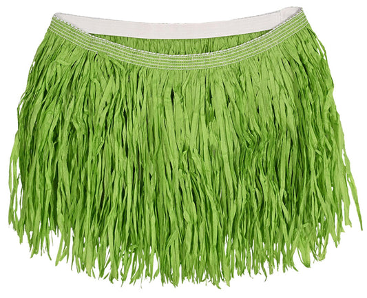 Beistle Adult Size Short Green Paper Grass Hula Skirt Luau Costume Accessory, One