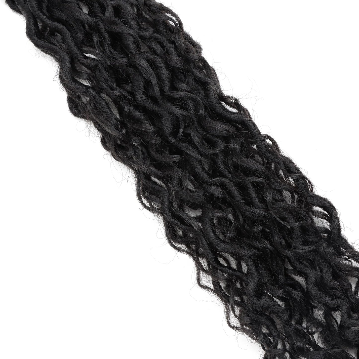 LMZIM 24 inch Goddess Locs Crochet Hair 8 Packs Faux Locs Crochet Hair for Black Women Pre Looped River Locs Crochet Hair with Curly Ends #2