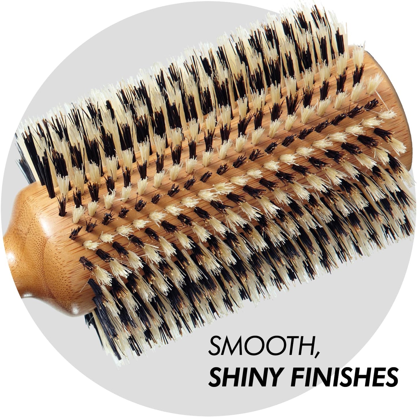 Sam Villa Signature Series Oval Nylon & Boar Bristle Round Brush With Bamboo