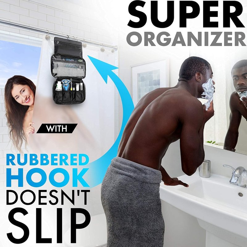 VASCO Hanging Toiletry Bag - Water-Resistant Travel Organizer for Men & Women | Compact Design