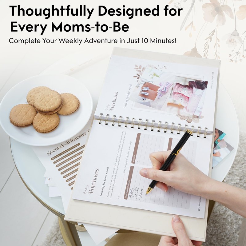 Pregnancy Journal for Moms-to-be: A Keepsake Memory Book and Tracker for Expecting Women, Organized Diary and Album to Record Baby and Moms Journey, Growing Milestones, and First Moments, 118 Pages