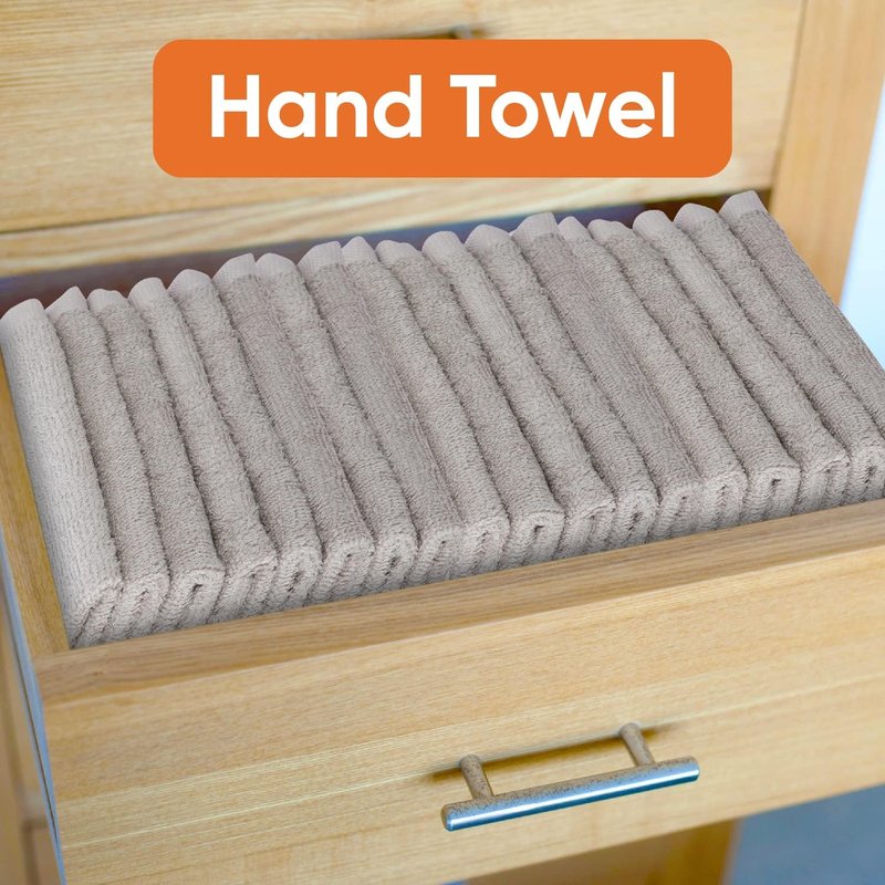 Cotton Terry Washcloths - 100% Cotton Spa Towels for Body & Face | Grey, 16"x16" (24 Pack)