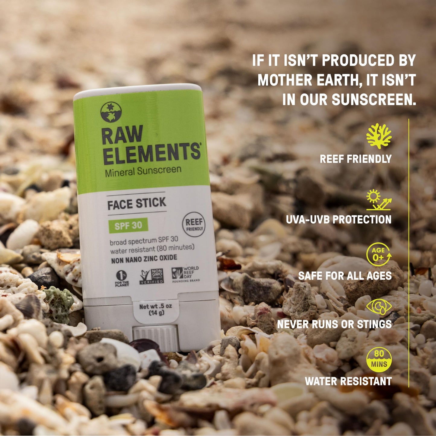 Raw Elements Eco Stick SPF 30+ Facestick