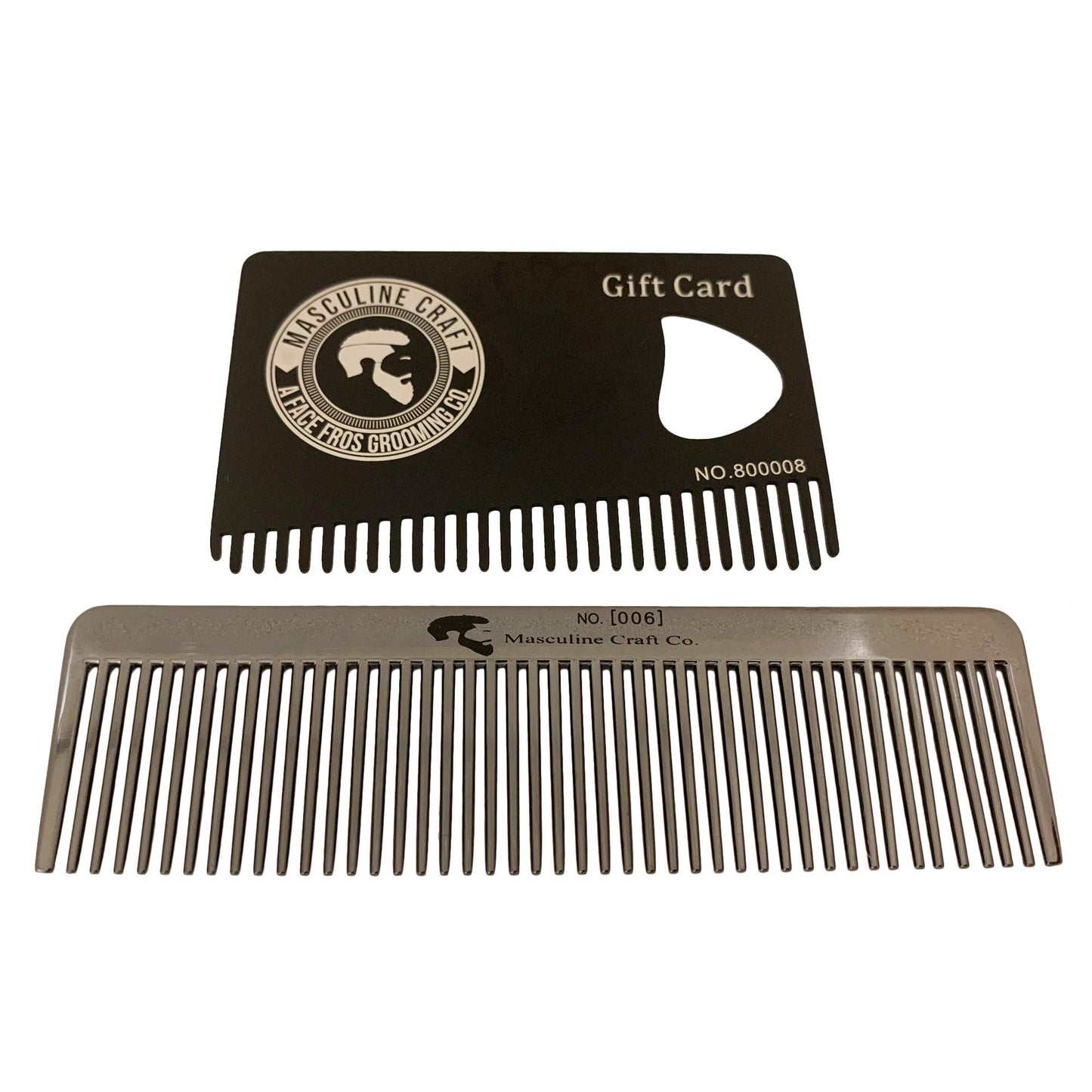 Masculine Craft Gunmetal Beard Comb | Anti Static Fine to Medium Metal Hair Comb for Men | Heavy Duty Professional Beard Grooming Comb (Gunmetal)