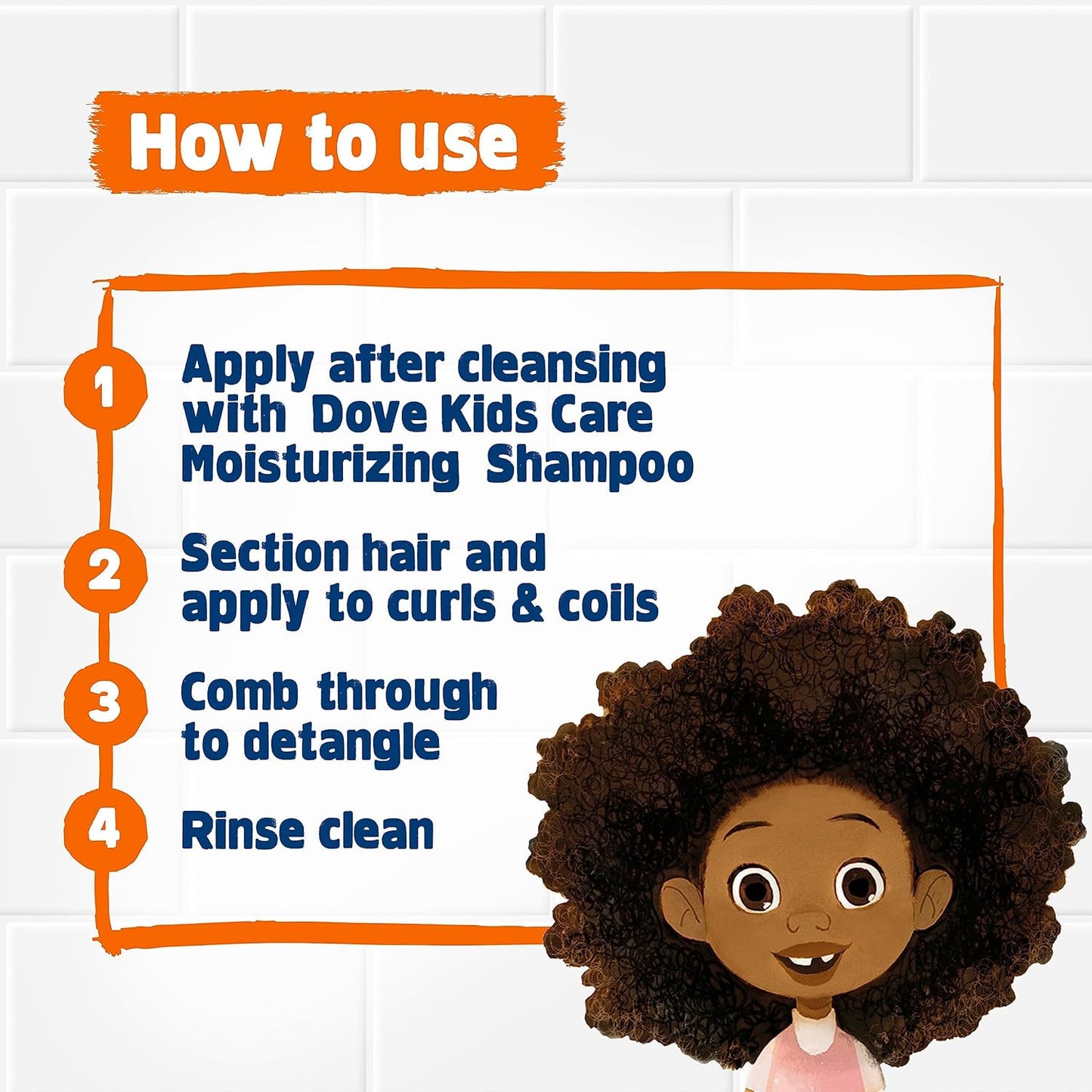 Dove Kids Shampoo & Conditioner Set - Shea Butter & Coconut Oil | 2-in-1 Detangler Spray for Wavy, Curly Hair