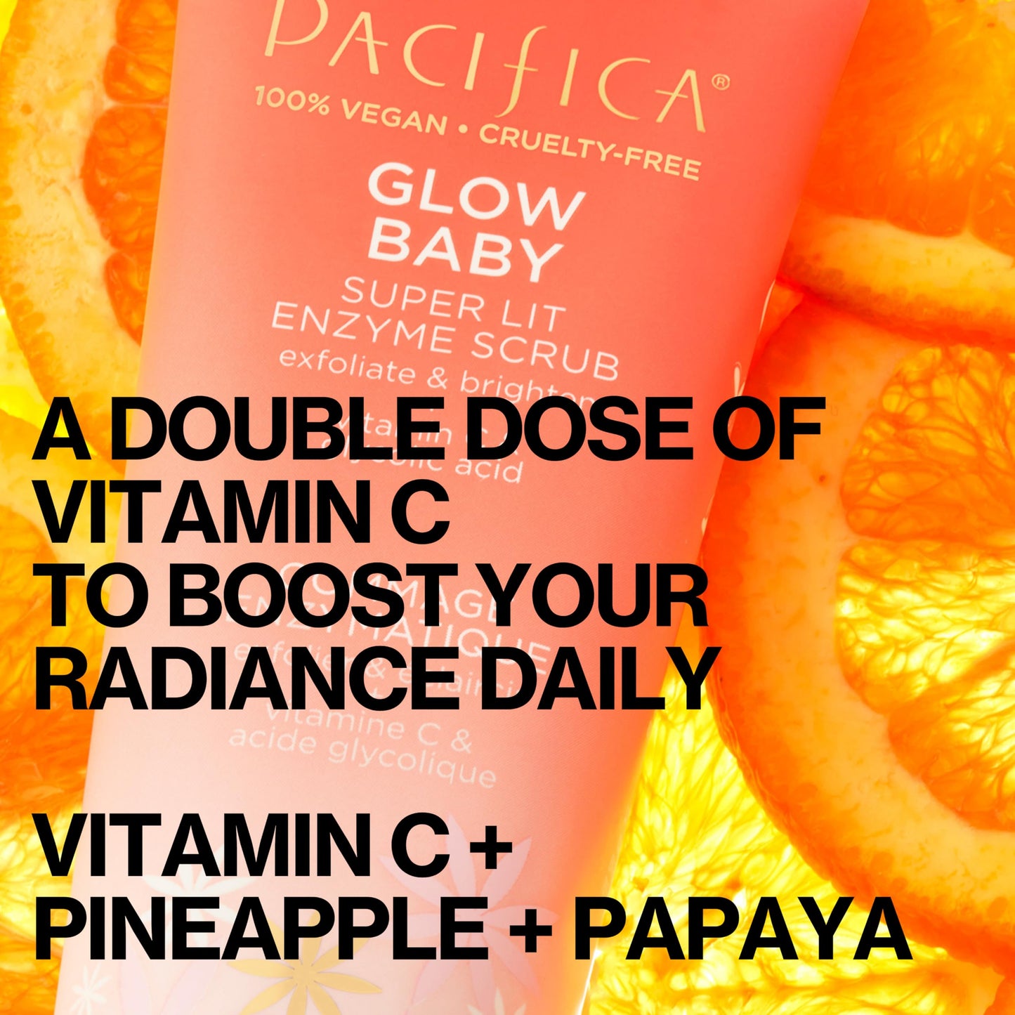 Pacifica Beauty Glow Baby Brightening Face Wash & Enzyme Face Scrub Set, Skincare, Vitamin C, Glycolic Acid, Vitamin E, Facial Cleanser, Exfoliator, Skin Care, Vegan, 5 fl oz and 4 fl oz (Set of 2)