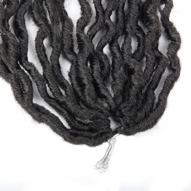 Goddess Locs Crochet Hair - 26 Inch Boho Faux Locs with Curly Ends | 8 Packs for Black Women (Color 1B)
