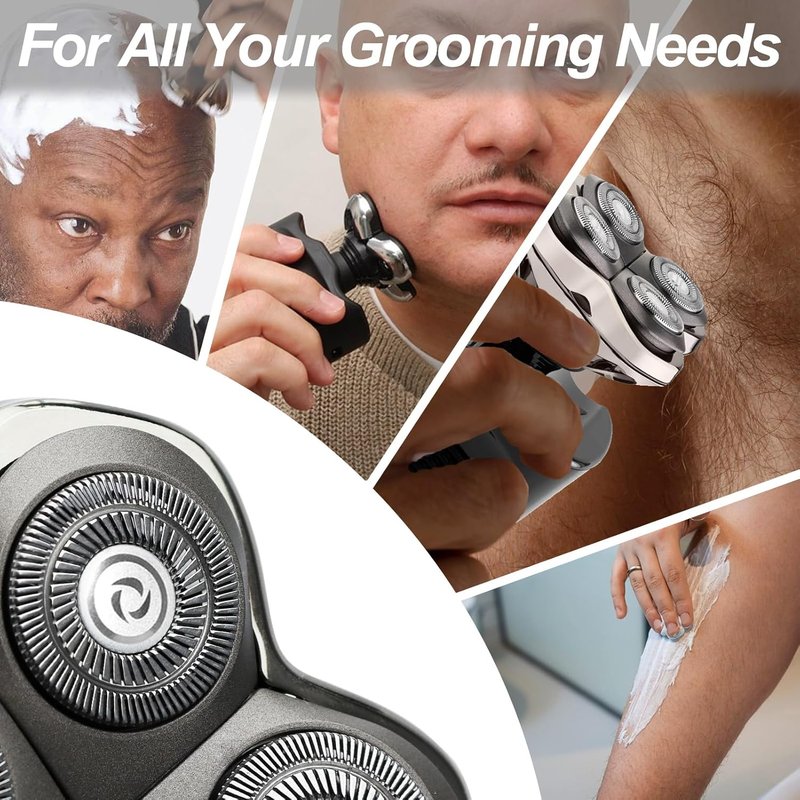 Pro 4 Shaver Replacement Heads - 3 Pack for Skulls Pitbulls Series | Fast, Close, Smooth Shave