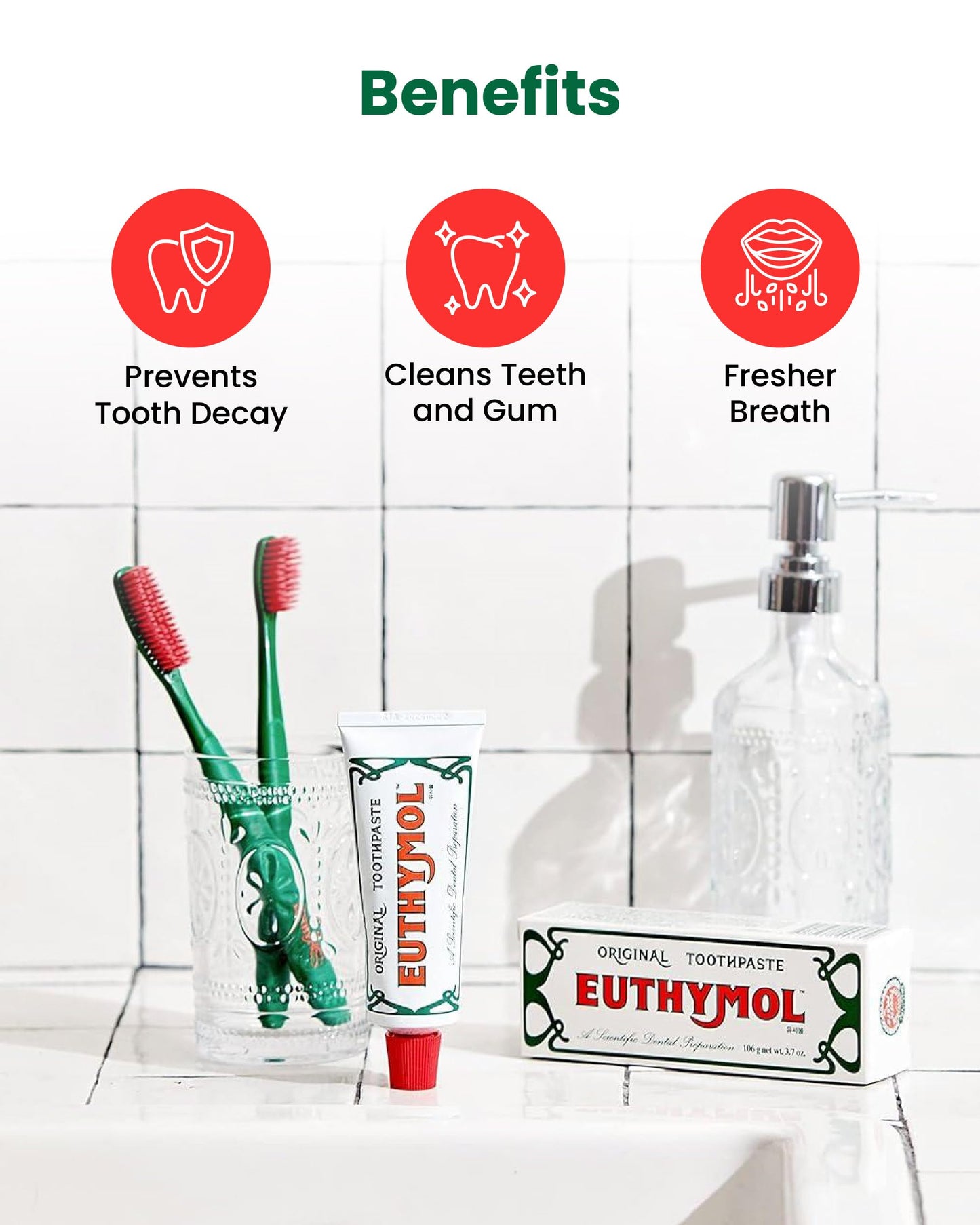 Euthymol Whitening Toothbrush (Pink, 6 Count) - Premium Soft Dual-Tension Bristles. Advanced Plaque Removal, Stain Reduction.