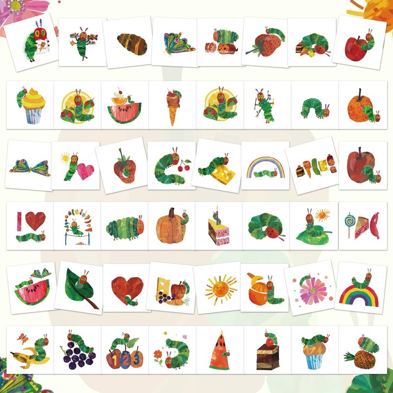 Andi Cppss Hungry Insects Temporary Tattoo - 144PCS Kids Temporary Tattoos for Party Supplies Insect Theme Tattoo Stickers for Kids Cute Animal Tattoos for Classroom Reward Birthday Party Event Decor