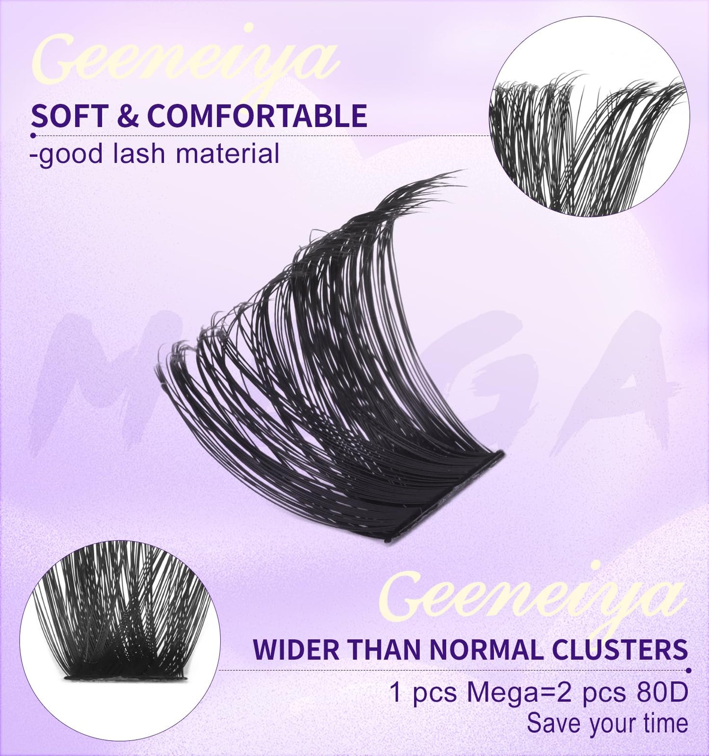 Geeneiya 5 Styles Lash Clusters Kit, GLITZ/MANGA/WIWI/BOTTOM Cluster Eyelash Extensions, 3D Wispy Lashes Kit with Lash Bond and Seal, Remover and Lash Extension Tools for Beginners, DIY at Home Easily