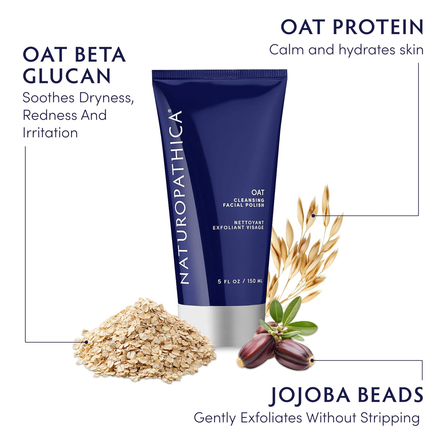 Naturopathica Oat Cleansing Facial Polish, 5 fl oz