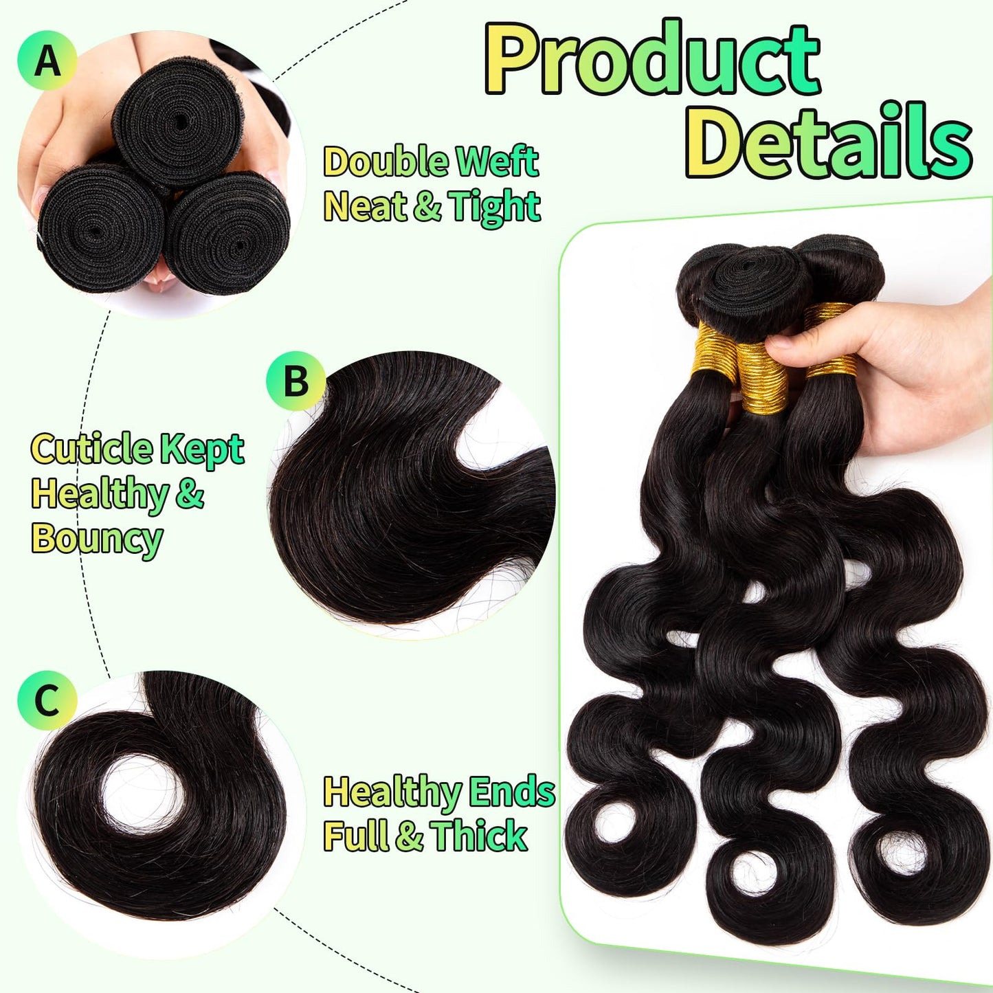Human Hair Bundles Body Wave Natural Color, 22 Inch - 1 Bundle, Antousha Body Wave Bundles Human Hair 12A Unprocessed Brazilian Virgin Wavy Bundles for Black Women