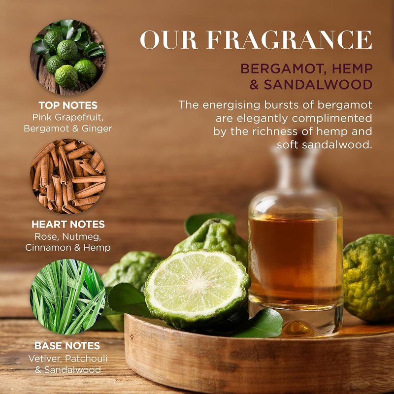 Baylis & Harding Men's Luxury Grooming Gift Set - Bergamot, Hemp & Sandalwood | Vegan-Friendly