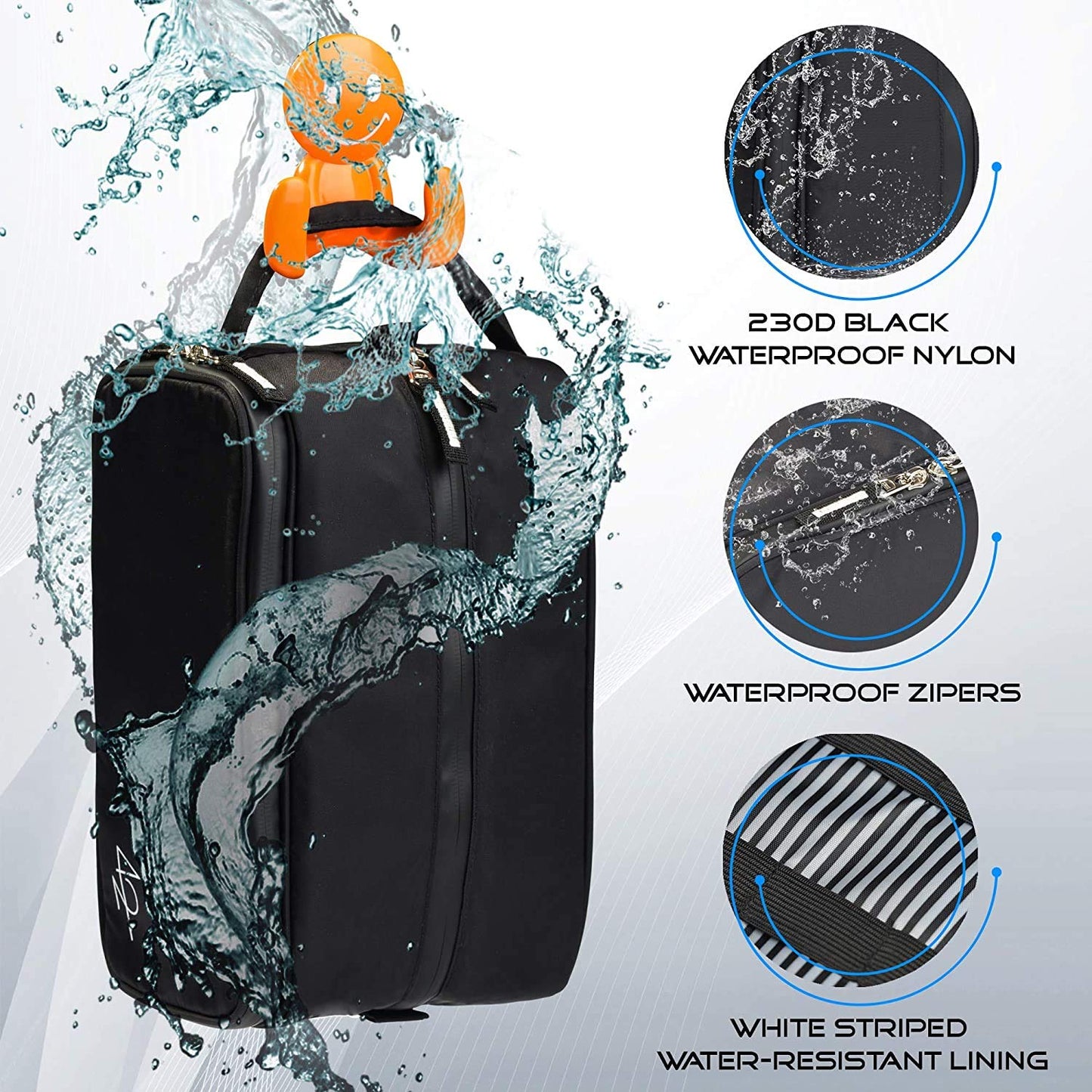 Toiletry Bag Dopp Kit for Men - Nylon Travel Toiletry Bag Waterproof Shower Cosmetic Organizer for Women Men - Travel Kit Shaving Bag for Men