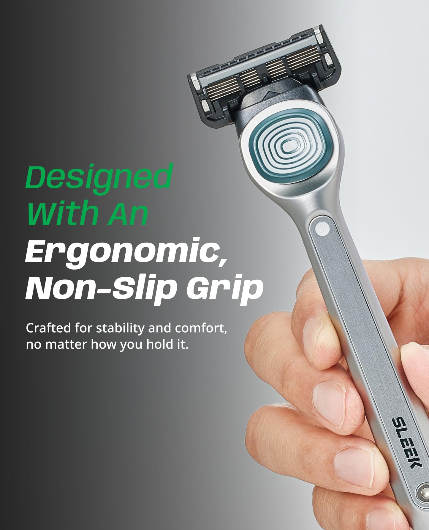 DORCO SLEEK Six Blade Razor System with Multi-Flex Technology Refill Set, Precision Shaving Razor Replacement Cartridge (8 Pack)
