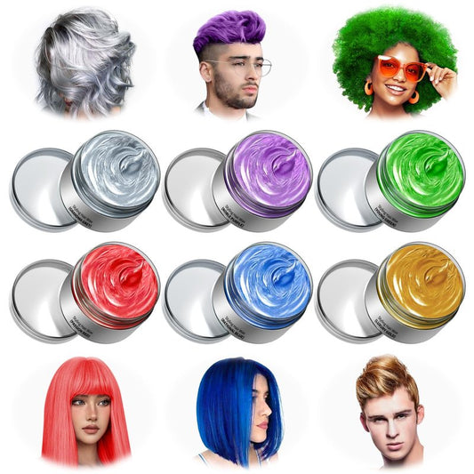 Orange Temporary Hair Dye,Temporary Hair Color Wax,Natural Washable Hair Dye Temp Hair Color for Women Men Party Cosplay Halloween