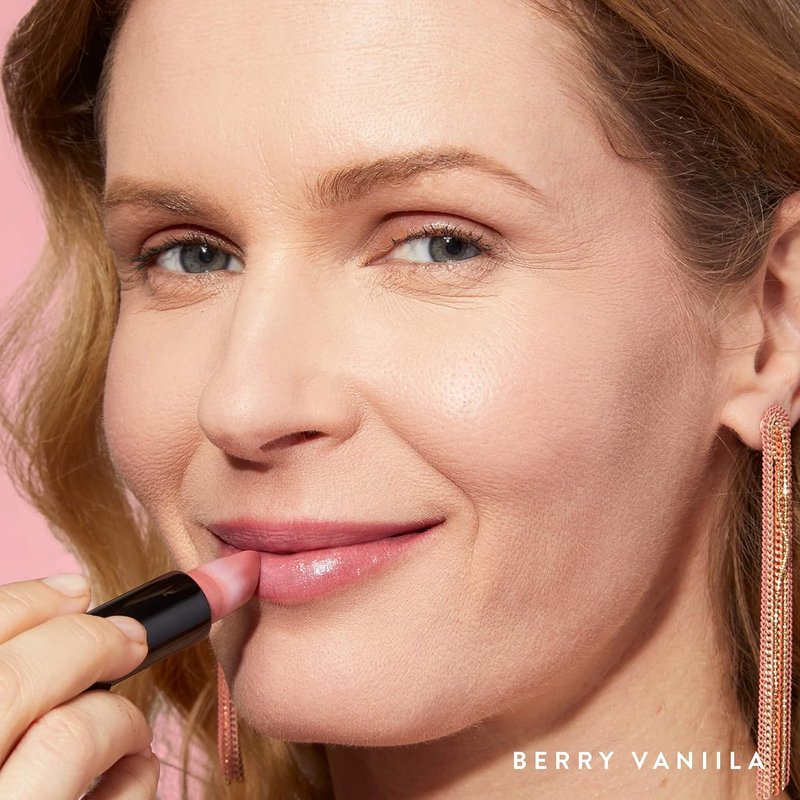 Laura Geller Italian Marble Sheer Lipstick - Berry Vanilla | Hydrating, Lightweight Formula with Vitamin E