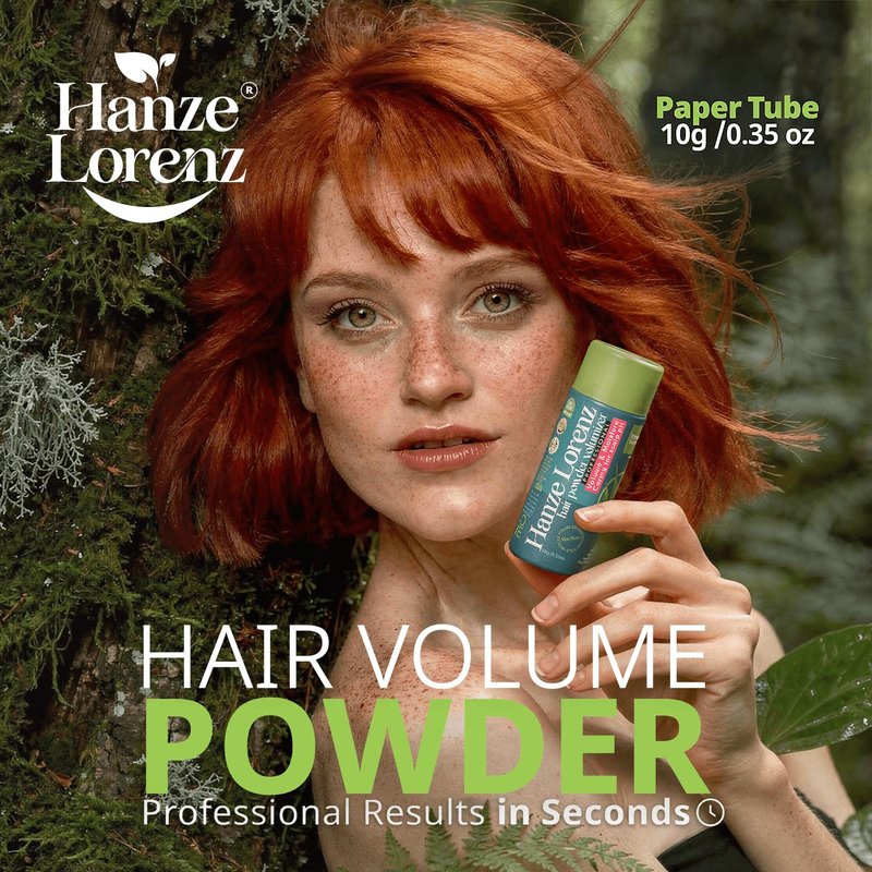 Hanze Lorenz Hair Texture Powder for Women – Volumizing Root Lifter & Teasing Powder for Fine Hair – Styling Dust Strong Hold Matte Finish – Sensitive Scalp Safe Unscented – 10g/0.35 oz