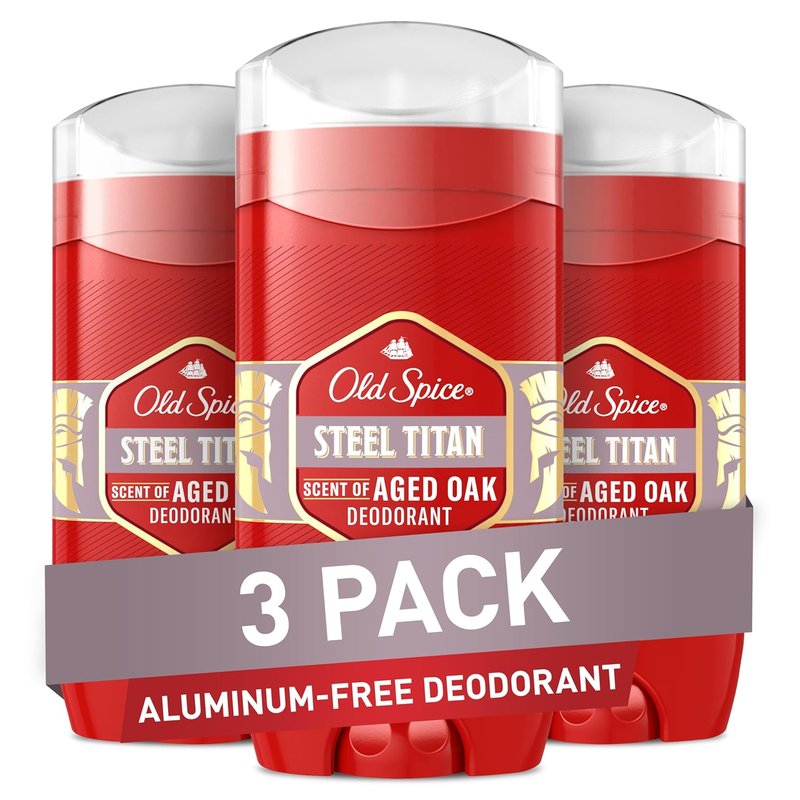 Old Spice Aluminum Free Deodorant for Men - 24/7 Odor Protection & Freshness | Titan Aged Oak, 3 oz (Pack of 3)