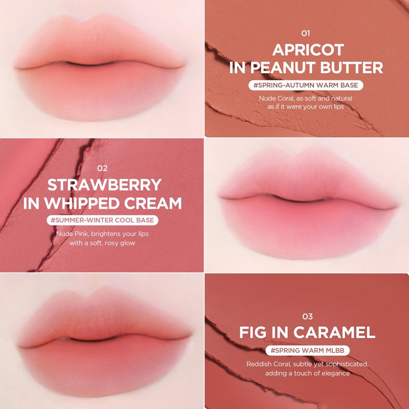 lilybyred Milky Blur Fondue Bar | Korean Multi-Use Lip & Cheek Stick, Soft-Focus Effect, Blur Pot Formula, Velvet Matte Finish, Lightweight, Easy to Blend, 0.06 oz. (03 Figs in Caramel)