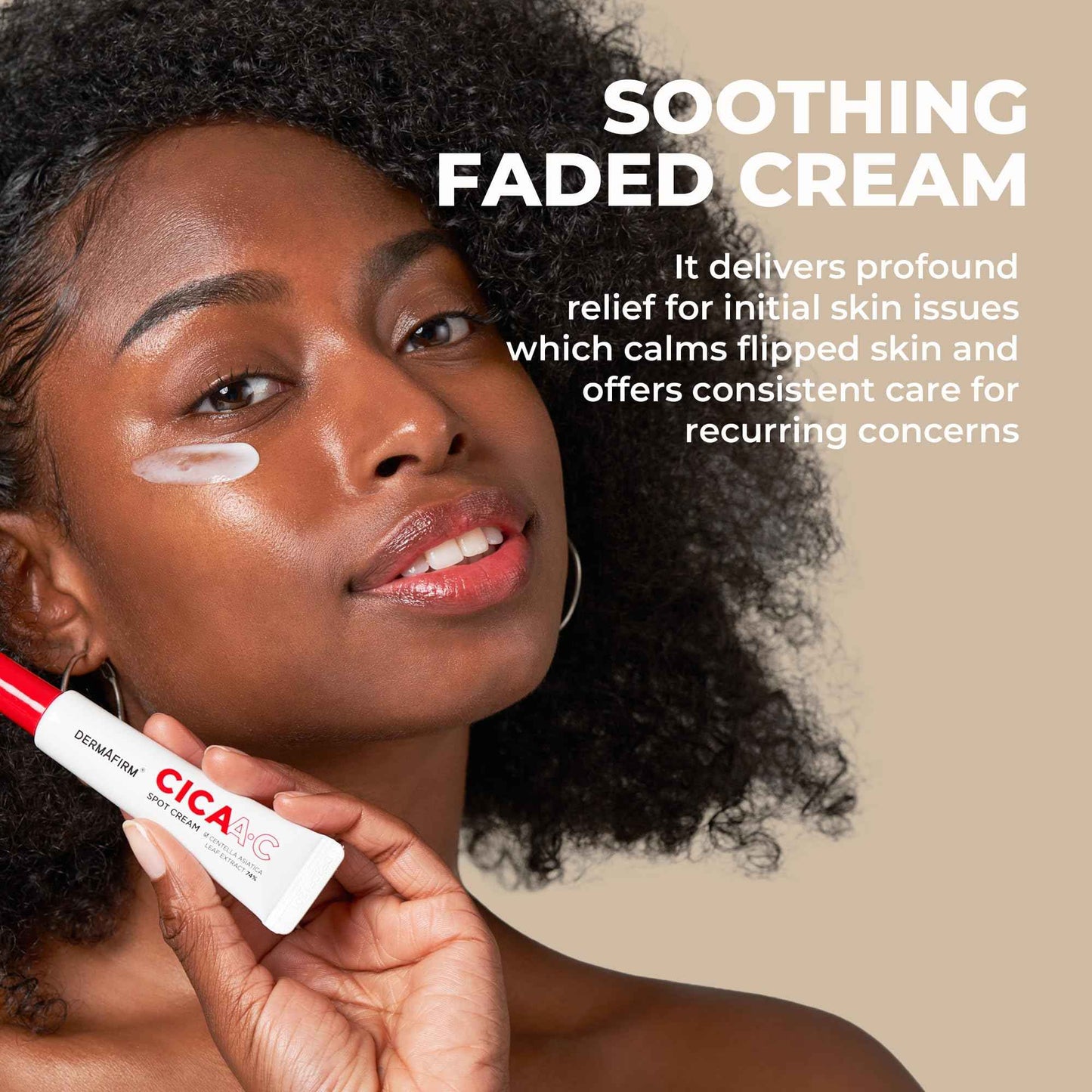 DERMAFIRM Cica AC Spot Cream - Centella Asiatica Hydrating Cream for Face - Age Defying Korean Beauty Acne Care Niacinamide Zit Face Moisturizer for Dry Sensitive Skin 0.53 oz