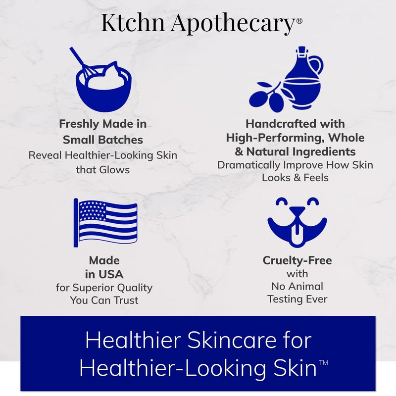 Ktchn Apothecary Natural Hydrating Foaming Facial Cleanser | NonDrying Cream-to-Foam Face Wash | High-Performing yet Gentle | Softer, Smoother Glowing Skin | Fragrance-Free for Sensitive Skin
