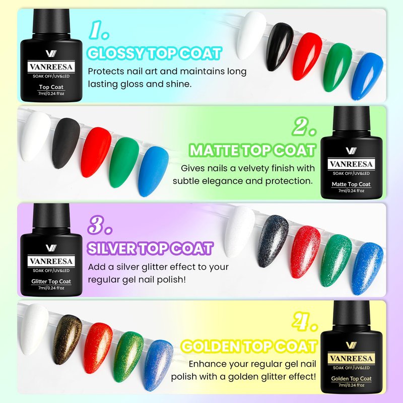 VANREESA Gel Nail Polish Kit with U V Light and Nail Drill Kit 75 Pcs Gel Polish Nail Set 45 All Season Colors Nail Polish Set Base Coat & 4 Effects Top Coat Complete Nail Kit Gifts for Women