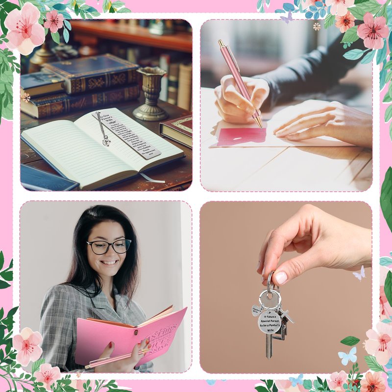 10 Pcs Pastor's Wife Appreciation Gifts Christian Religious Gifts with Blanket Christian Makeup Bag Tote Bag Pen Notebook Cup Aromatherapy Keychain Bookmarks Card Mother's Day Thank You Gift