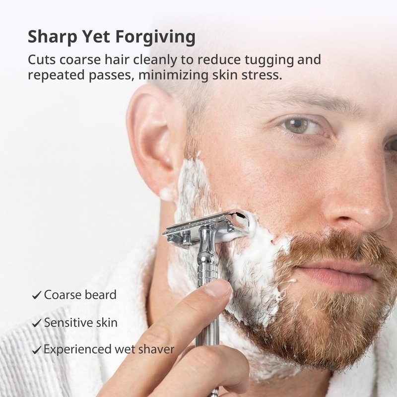 Dorco STP301 Prime Platinum Extra Double Edge Razor Blades 200 Count, Premium Stainless Steel Shaving Blades, Super Sharp for Smooth, Precise Shave, Stocking Stuffers