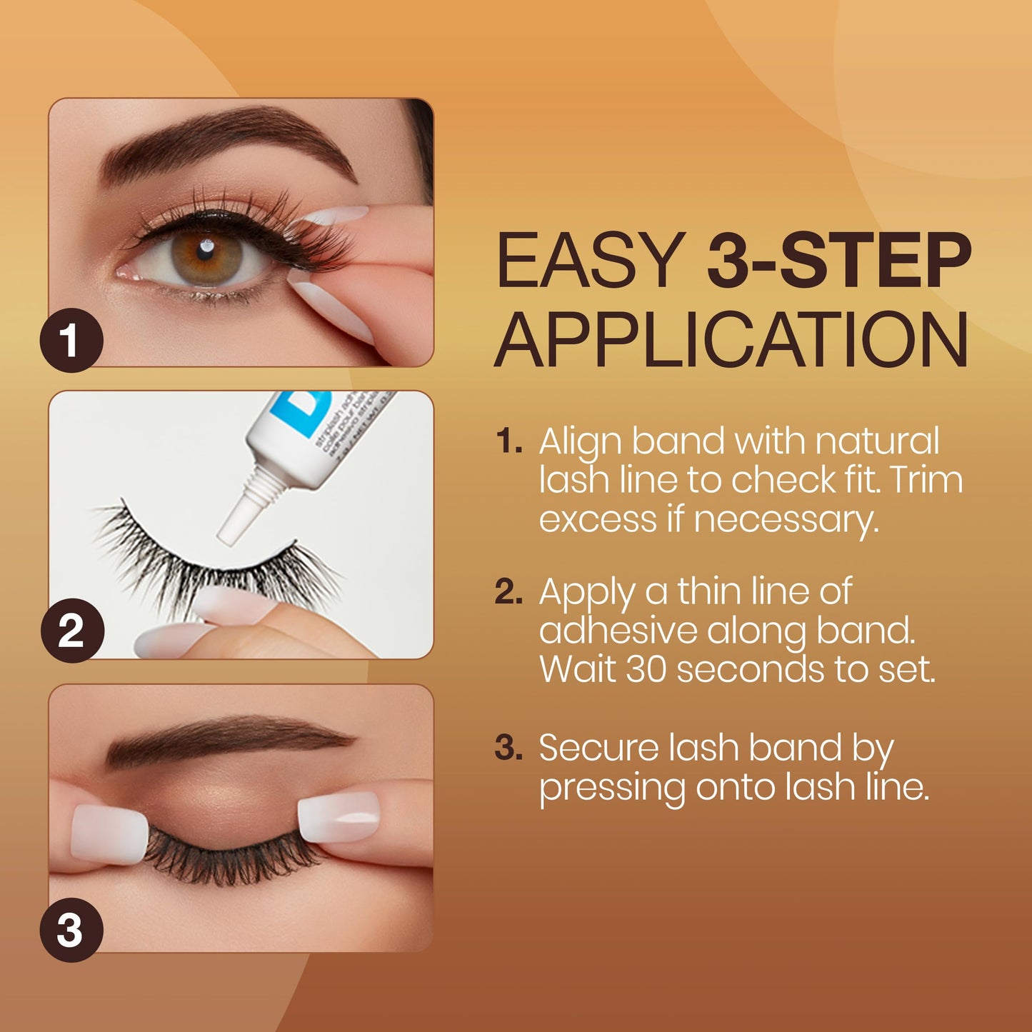 Ardell Balayage Wispies False Eyelashes - Ash Brown, False Lashes Natural Wispy Lashes with Ultra Thin Band for Gradient Lash Effect, 4 Pack