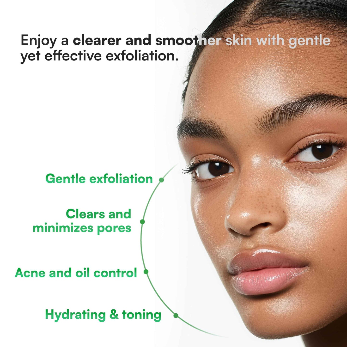 Face Republic AHA/BHA Toner 160ml 5.41 fl oz | Clarifying, Refining, Hydrating | Pore Care, Gentle Exfoliation | AHA BHA PHA LHA | for Oily, Sensitive Skin | Alcohol-Free | Vegan Korean Skincare