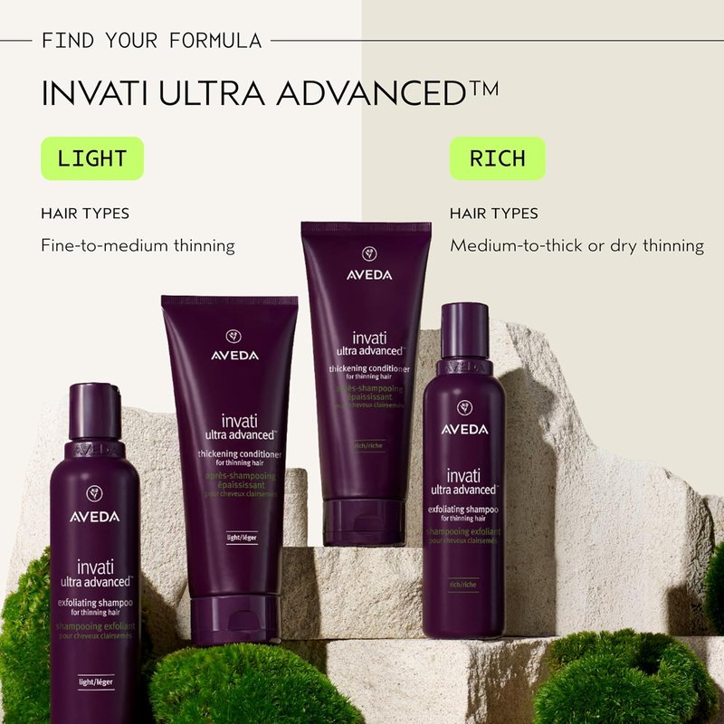 Aveda Invati Ultra Exfoliating Shampoo & Thickening Conditioner Duo - For Medium to Thick Thinning Hair | 6.7 Fl Oz