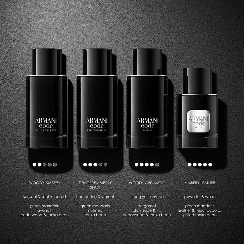 Armani Beauty Code Eau de Parfum for Men | Fougère Ambery Spicy Fragrance with Green Mandarin, Nutmeg & Tonka Bean Notes