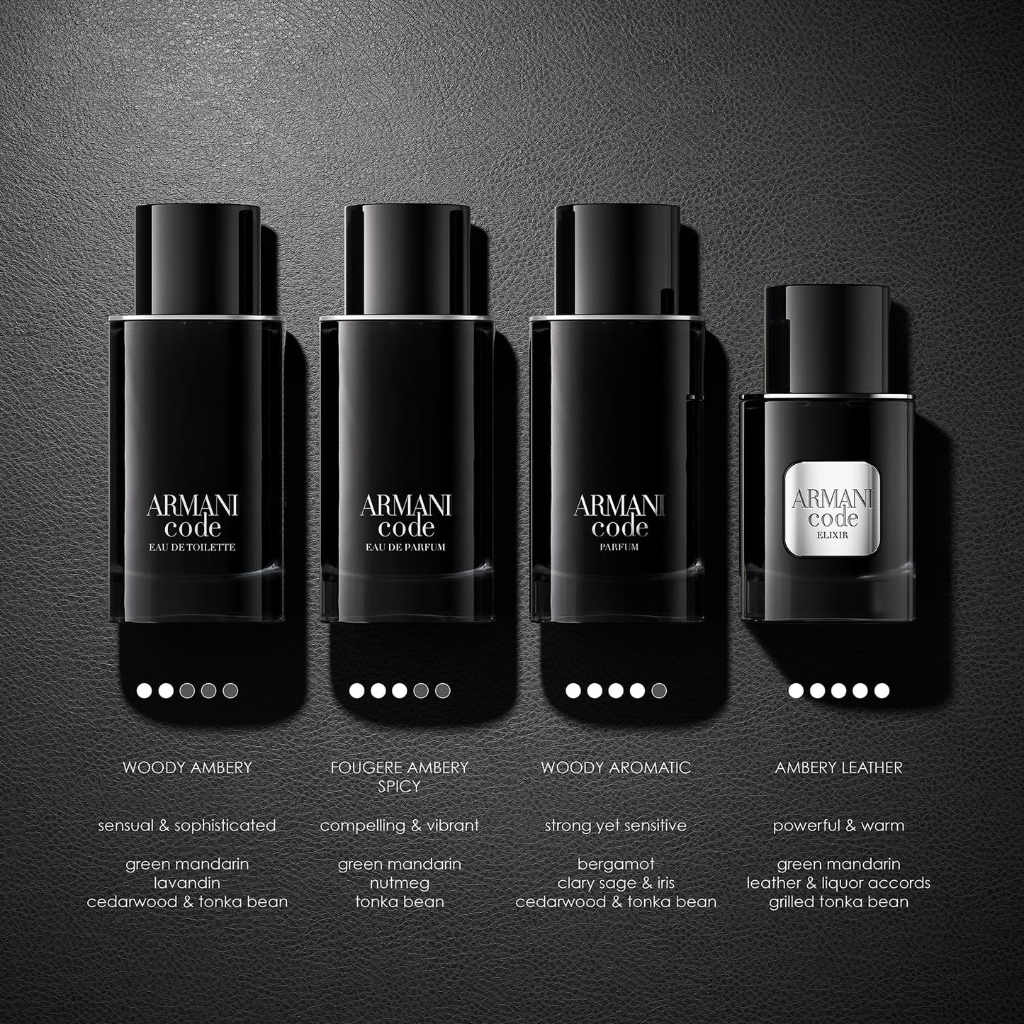 Armani Beauty - Code - Eau de Toilette - Cologne for Men - Ambery Woody Fragrance - Citrus, Lavandin, Tonka Bean Notes - 1 Fl Oz
