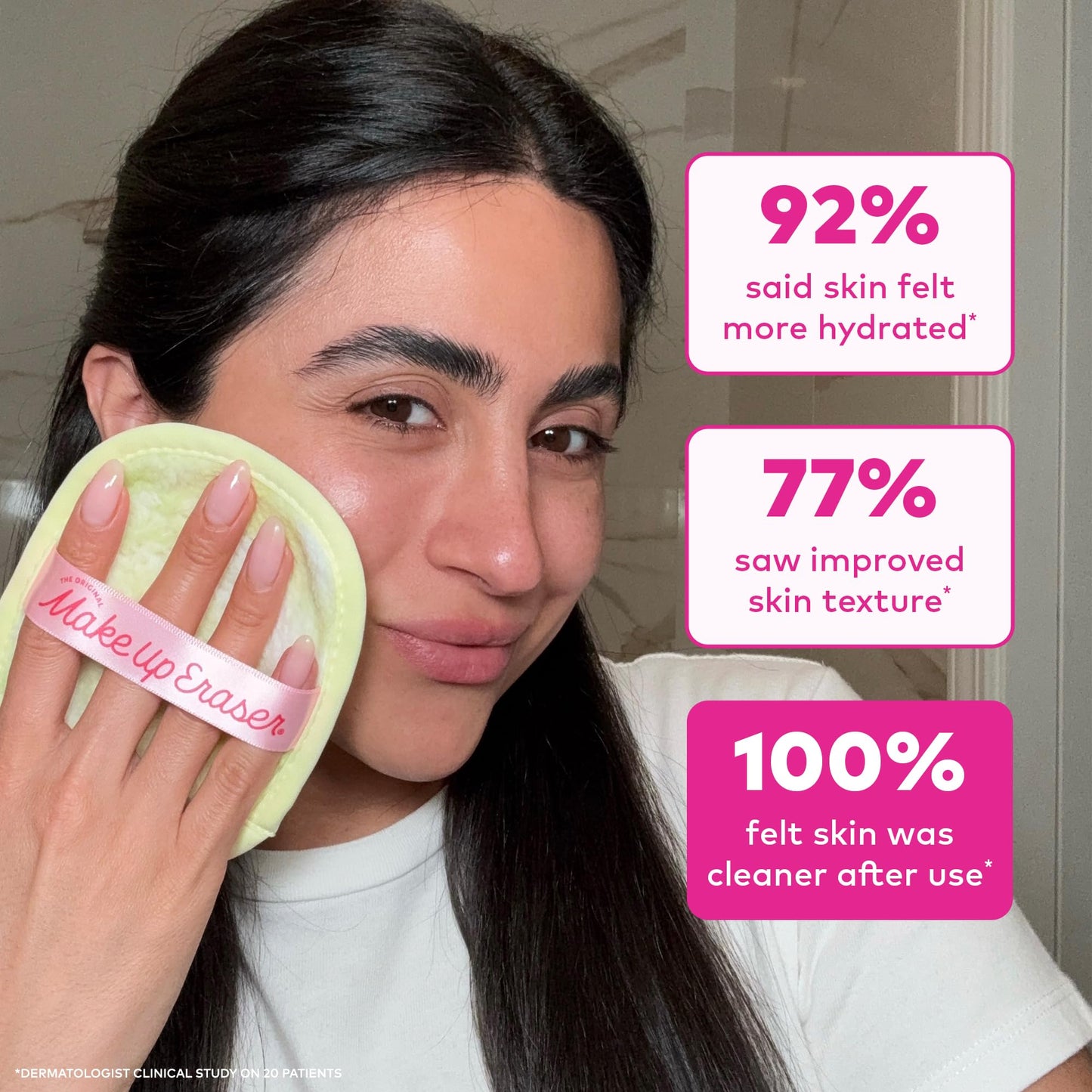 The Original Makeup Eraser 7-Day Set, Erase All Makeup with Just Water, Including Waterproof Mascara, Eyeliner, Foundation, Lipstick, Sunscreen, and More! Cloud 9, 7ct.