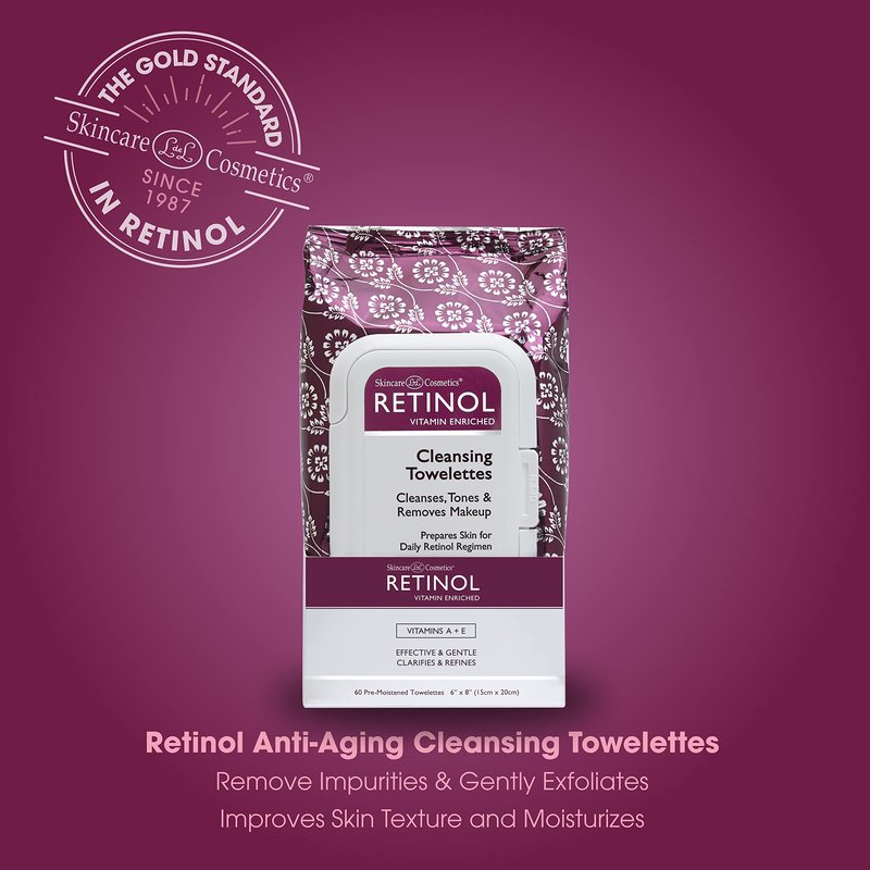 LIVAURA Retinol Makeup Remover Wipes – Face Wipes for Women Cleansing, Gentle Facial Cleansing Wipe, Makeup Removing Wipe for Faces, Travel Size Face Wipe for Sensitive Skin